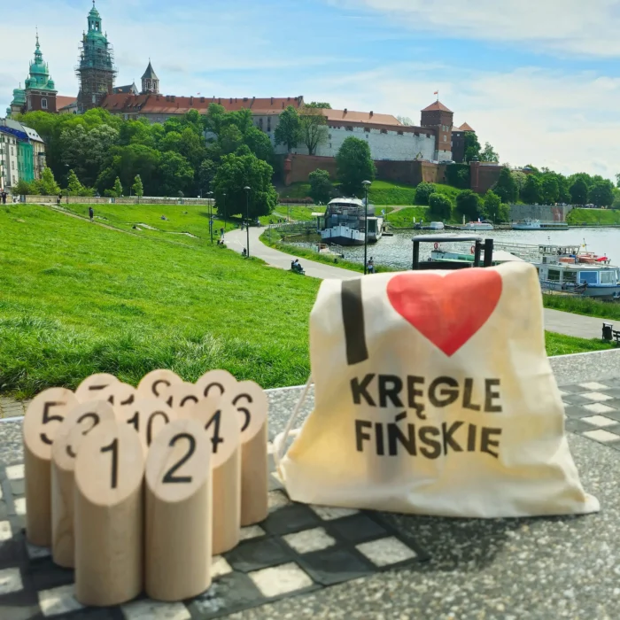 Kręgle fińskie w plecaku ecru - obrazek 3