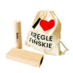 Kręgle fińskie w plecaku ecru