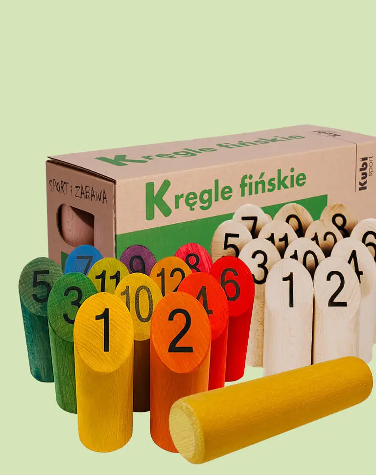kręgle fińskie dla dzieci małe w kartoniku