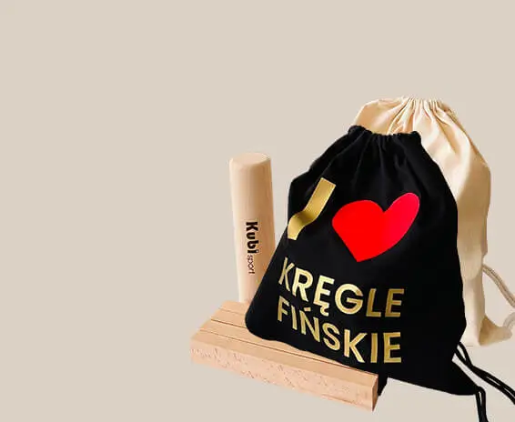 kręgle fińskie turniejowe duże w plecaku czarnym lub ecru